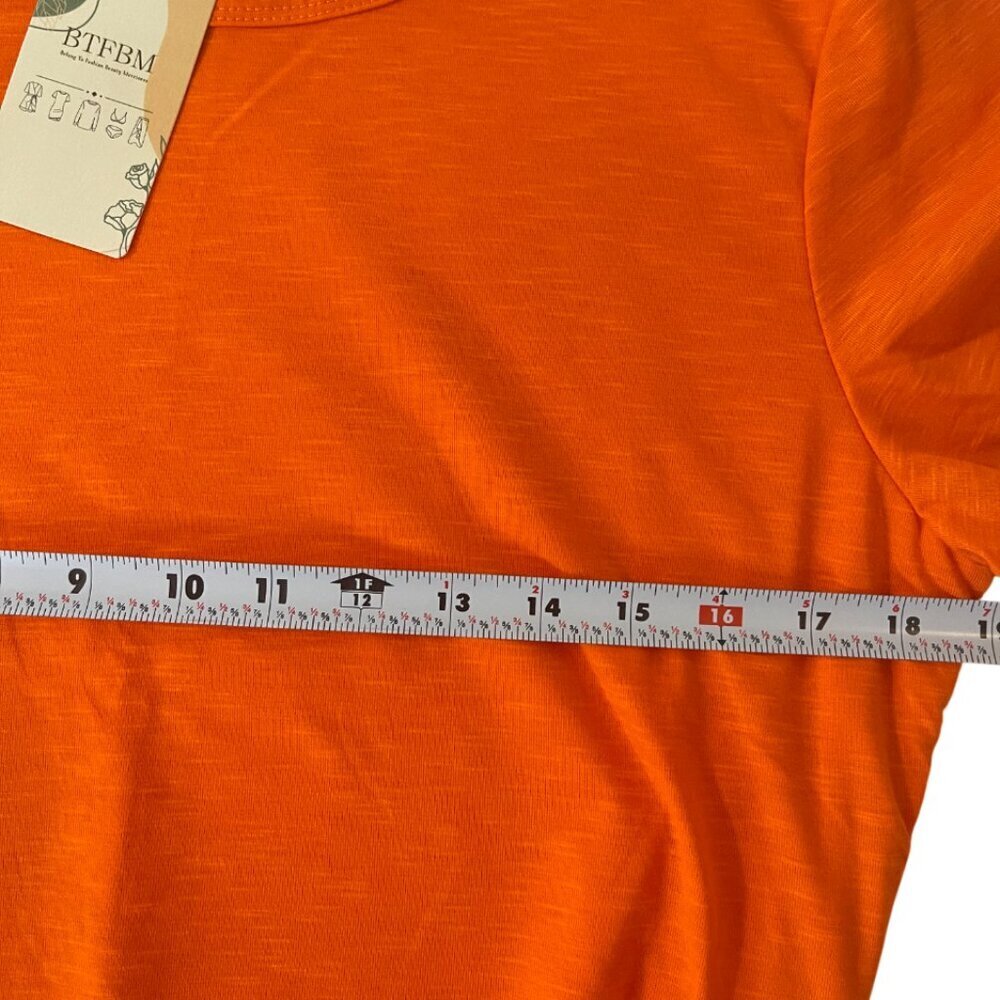 BTFBM. Women's dress in stretchy orange color, size L. Medium length.NWT - Picture 4 of 6